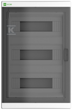 Розподільна коробка навісна ELEGANT 3x12 PE+N нова версія біла/димчаста IP40