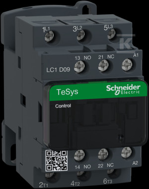 Контактор силовий TeSys D AC3 9A 3P 1NO 1NC котушка 230VAC гвинтові клеми