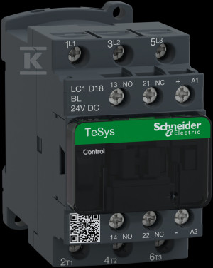 Контактор TeSys D AC3 18A 4P 1NO 1NC котушка 24VDC низьке споживання
