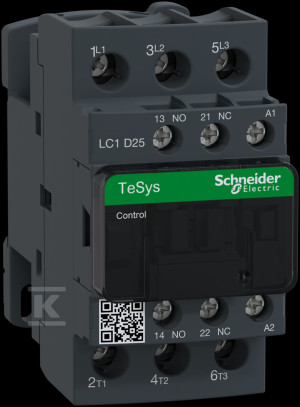 Контактор TeSys D AC3 25A 3P 1NO 1NC котушка 230VAC гвинтові клеми