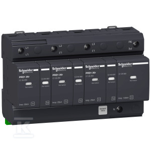 Обмежувач перенапруги PRD125r-T12-3N 3+1-полюсний Тип1+Тип2 25 кА з контактом