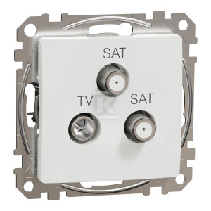 Gniazdo TV/SAT/SAT końcowe (4dB), biały SEDNA DESIGN