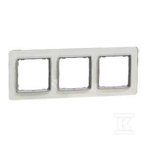 Ramka 3-krotna, imitacja szkło bialy Sedna Elements
