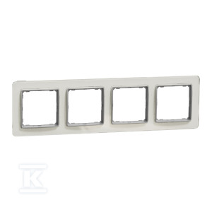 Ramka 4-krotna, imitacja szkło bialy Sedna Elements
