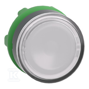 Główka przycisku płaskiego z samoczynnym powrotem, LED, biała plastikowa Harmony XB5