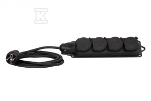 Przedłużacz listwowy gumowy 4x230V OW (H05RR-F) 3x1,5-3m ONNLINE