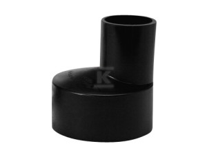 Перехідник PEHD 75x56mm S12.5 ексцентричний, колір чорний, QS (Quick Stream)