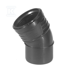 Коліно PP-HT Sitech Plus 160/30 санітарне, для внутрішньої каналізації з низьким рівнем шуму, колір чорний