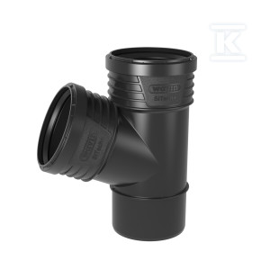 Трійник PP-HT Sitech Plus 110x110/67.5 санітарний, для внутрішньої каналізації з низьким рівнем шуму, колір чорний