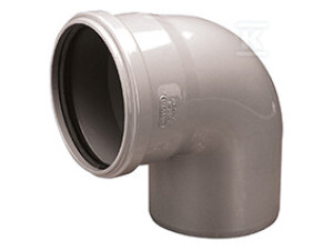 Kolano PVC-HT 110/88 sanitarne, do kanalizacji wewnętrznej, kolor popiel