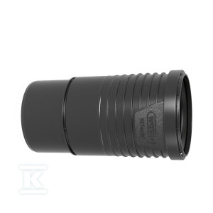 Муфта PP-HT Sitech Plus 110 з подовженим патрубком, санітарна, для внутрішньої каналізації з низьким рівнем шуму, колір чорний.