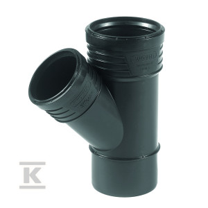 Trójnik PP-HT Sitech Plus 110x110/45 sanitarny, do kanalizacji wewnętrznej niskoszumowej, kolor czarny
