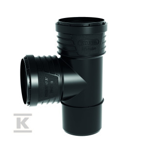 Трійник PP-HT Sitech Plus 110x75/87.5 санітарний, для внутрішньої каналізації з низьким рівнем шуму, колір чорний