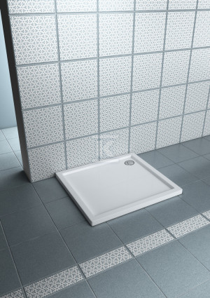 Brodzik akrylowy Onnline Standard Plus 80x80x5 cm kwadratowy
