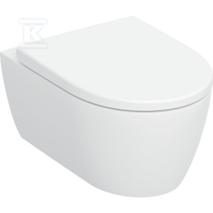Zestaw wiszącej miski WC Geberit iCon, lejowa, ukryte mocowania, TurboFlush, z deską sedesową