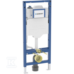 Stelaż podtynkowy Geberit Duofix do wiszących misek WC, 120 cm, ze spłuczką podtynkową Sigma 12 cm, ze spłukiwaniem higienicznym HS50, dwa przyłącza