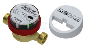 ZESTAW: Wodomierz JS ciepła woda, typ JS-02, DN15 (1/2"), Q3=1,6 m3/h, R100, Tmax: 90 st., L=110mm, przyłącze GZ3/4" + moduł radiowy NAXOM-OP-04-1a,