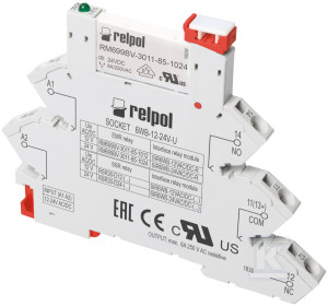 Вузькопрофільне інтерфейсне реле 1P 6A 24V DC IP20 SIR6WB-24VDC-R01