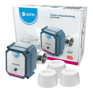 Zawór antyzalaniowy SMARTSTOP 3/4" z czujkami 3 szt.