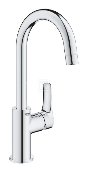 Змішувач для раковини Grohe Eurosmart одноважільний, розмір L, хром, обмежувач потоку 5,7 л/хв, керамічний картридж 28 мм, пробка push-open