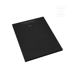 Brodzik kompozytowy Stabilsound Plus® ONNLINE Black Stone 90x100x3,5 cm, prostokątny
