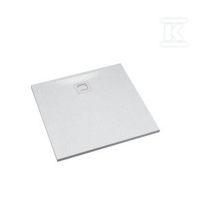 Brodzik kompozytowy Stabilsound Plus® ONNLINE White Stone 90x90x3 cm, kwadratowy