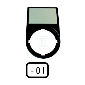 Tabliczka M22S-ST opisowa 0-I 50x30mm czarna
