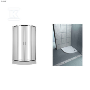 Kabina prysznicowa Onnline 80x80 cm półokrągła R55 szkło transparentne hartowane 5 mm drzwi rozsuwane szerokość wejścia 520 mm profil 0 8 mm z