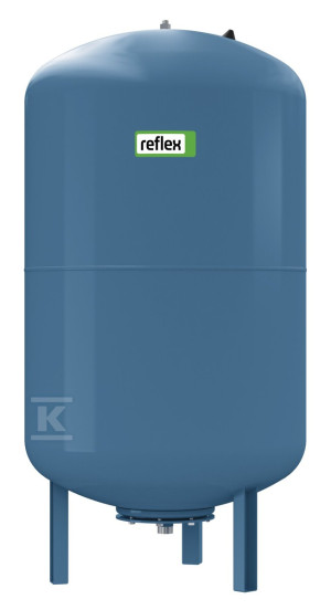 Naczynie wzbiorcze przeponowe REFIX DE-100, 100L, 10 bar / 70 st., przyłącze gwintowane G1", k.niebieski, do c.w.u, p.poż., ogrzewania podłogowego,