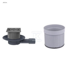 Wpust stropowy DN40/50 z syfonem, poziomy HL90Prblue + nadbudowa HL340N_ZESTAW