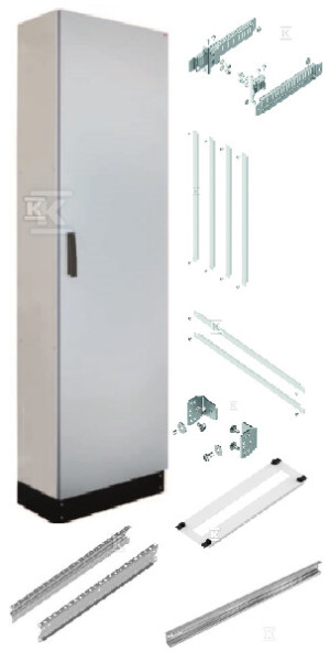 Obudowa stojąca HXS300 2-12 PH1 IP65 kl.I (550x1850x300) cokół 100mm z wyposażeniem na 288 modułów