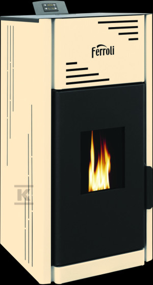Ekologiczny termokominek opalany peletem BRETA PELLET PRO 12 ekologiczny, zautomatyzowany z płaszczem wodnym