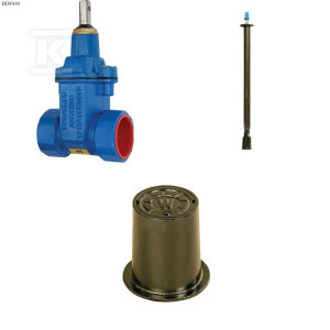 Zasuwa gwintowana ZG2 DN50, PN16, GJS + obudowa teleskopowa + skrzynka żeliwna_ZESTAW