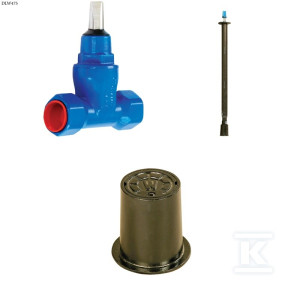 Zasuwa gwintowana ZG2 DN25, PN16, GJS + obudowa teleskopowa + skrzynka żeliwna_ZESTAW