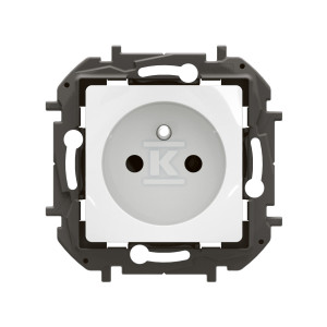 Розетка 2P+Z з гвинтовими клемами 16A-250 V~ біла, НОВА NILOE