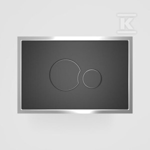 Przycisk do stelaża Sanit zlicowany SK706 czarny mat/stal