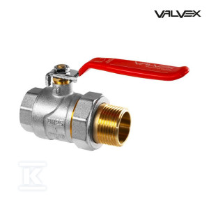 Кульовий латунний клапан OMAX PN30 DN32 з важелем, з напівмуфтою, різьба 1 1/4"