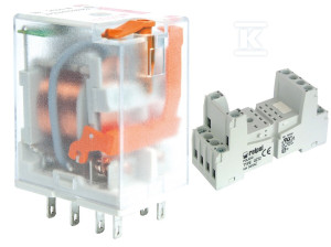 Przekaźnik elektromagnetyczny, przemysłowy R2N-2012-23-5024-WT + Gniazdo wtykowe GZT2-SZARE do Przekaźnika R2
