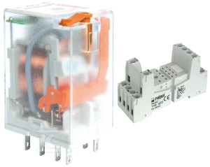 Przekaźnik elektromagnetyczny, przemysłowy R2N-2012-23-5230-WTL + Gniazdo wtykowe GZT2-SZARE do Przekaźnika R2