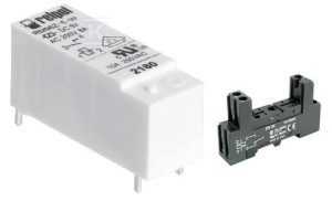 Przekaźnik miniaturowy RM96-3011-35-1012 elektromagnetyczny, do obwodu drukowanego + Gniazdo wtykowe GZ96 na szynę DIN dla Przekaźników seri RM96 1P