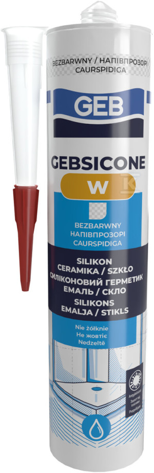 Silikon sanitarny bezbarwny kart.310ml GEBSICONE