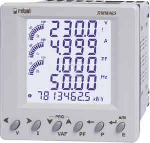 Багатофункціональний вимірювач параметрів мережі клас 1 THD31 RS485 ModBus, панельний монтаж RMM-483-10-U