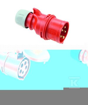 Wtyczka przenośna Shark 16A 400V 3P+Z+N IP44 + Gniazdo przenośne Shark 16A 400V 3P+Z+N IP44