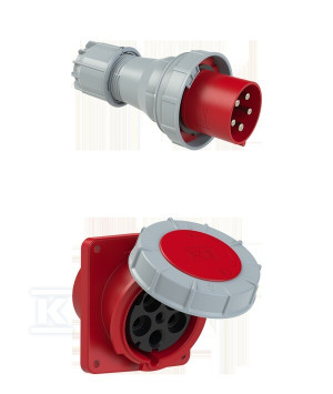 Wtyczka przenośna Power Twist 125A 400V 3P+Z+N IP67 + Gniazdo tablicowe skośne POWER TWIST 125A 400V 3P+Z+N IP67