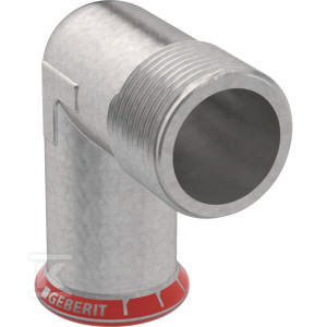 Kolano przejściowe Geberit Mapress C-Stahl 90° z gwintem zewnętrznym: d=18mm, R=1/2''