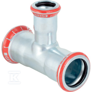 Trójnik redukcyjny Geberit Mapress C-Stahl: d=42mm, d1=28mm, d2=42mm