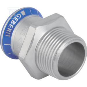 Złączka przejściowa Geberit Mapress Edelstahl z gwintem zewnętrznym: d=28mm, R=1''