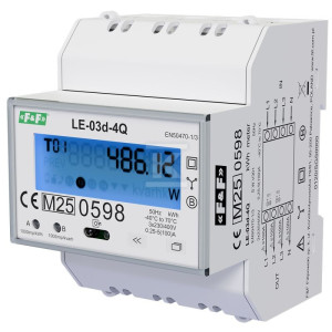 Licznik energii elektrycznej LE-03d-4Q - trójfazowy, czterokwadrantowy pomiar energii