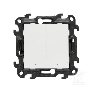 Вимикач-свічник з LED-підсвіткою (модуль) 10 AX, 250 V~, швидкоз'ємні клеми, білий, Simon24
