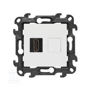 Gniazdo HDMI ver. 2.1 pojedyncze (moduł), biały, Simon24